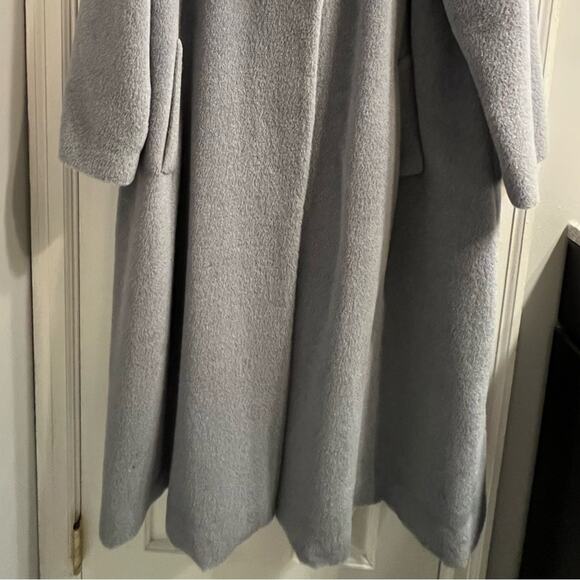 CINZIA ROCCA Saks Fifth Avenue Piacenza Baby Llama Luxury Trench Coat Grey - Picture 12 of 14